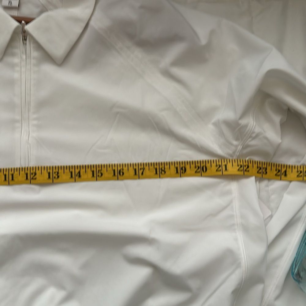 Athleta Advantage Polo Top Quarter Zip Pullover in Bright White Size XL - Picture 7 of 8